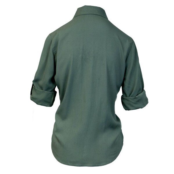 Button Down Olive Business Casual Women's Shirt U-State